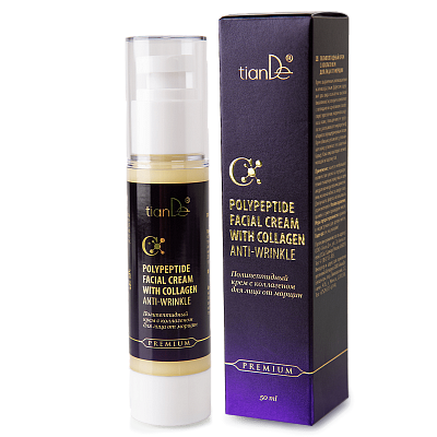 Полипептиден крем за лице против брчки со колаген